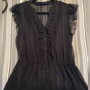 Black sheer shirt